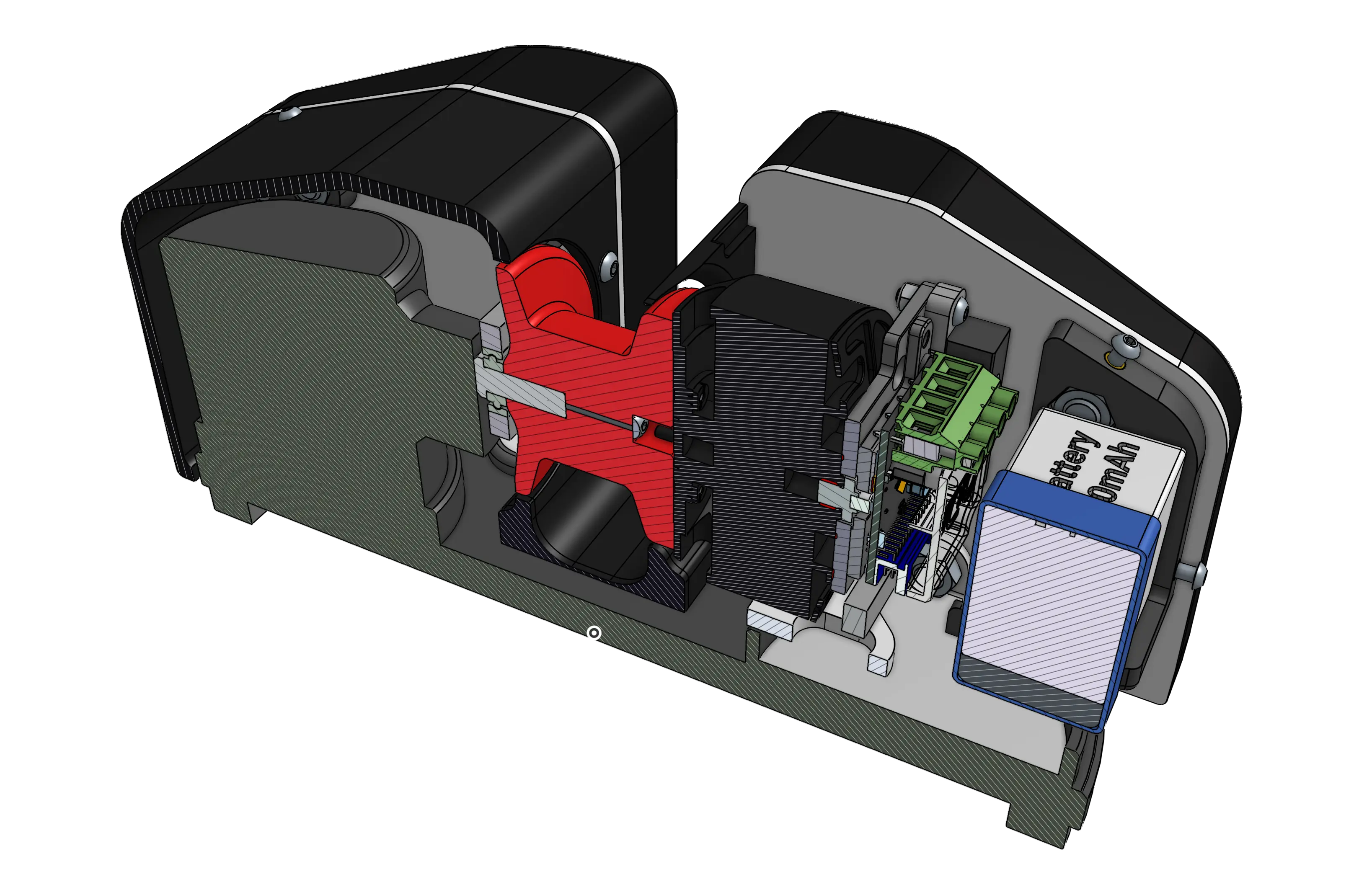 Image of CAD model showing cross section of flex